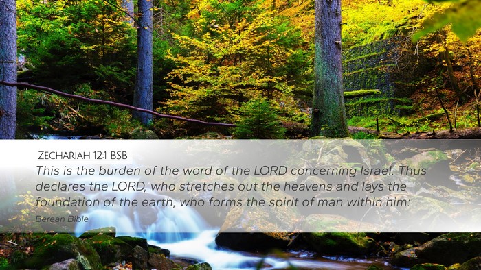 Zechariah 12:1 BSB Bible Verse Image