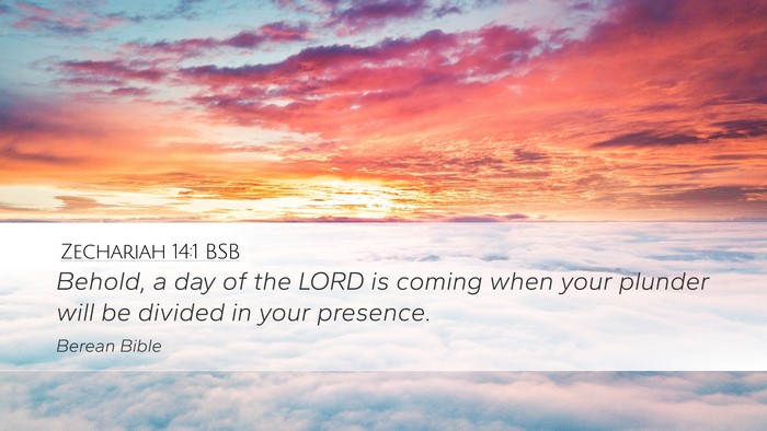 Zechariah 14:1 BSB Bible Verse Image