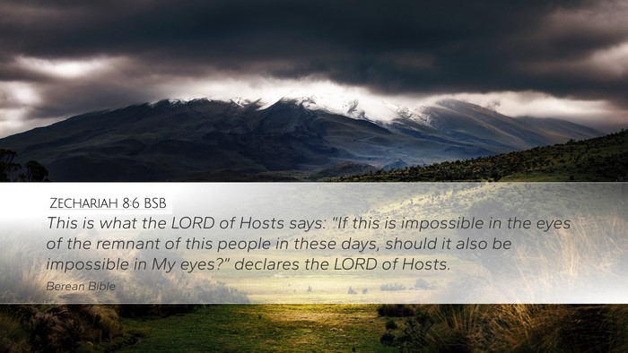 Zechariah 8:6 BSB Bible Verse Image