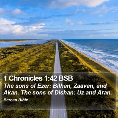 1 Chronicles 1:42 BSB Bible Verse Image