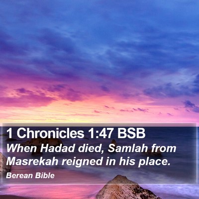 1 Chronicles 1:47 BSB Bible Verse Image