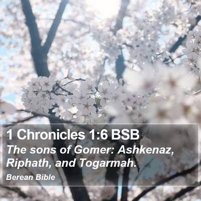 1 Chronicles 1:6 BSB Bible Verse Image