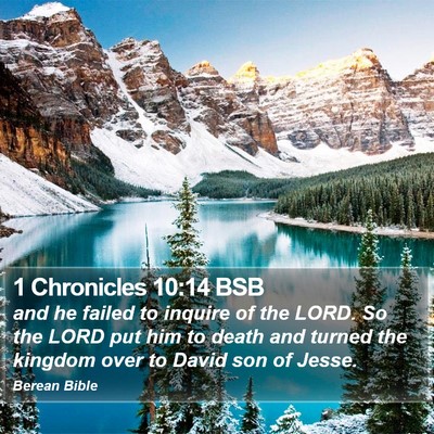 1 Chronicles 10:14 BSB Bible Verse Image