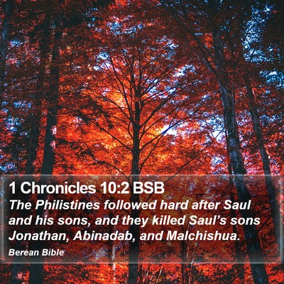 1 Chronicles 10:2 BSB Bible Verse Image