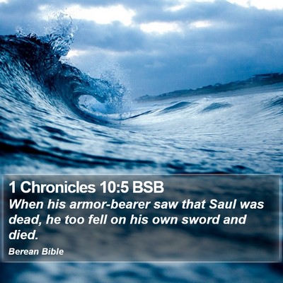 1 Chronicles 10:5 BSB Bible Verse Image