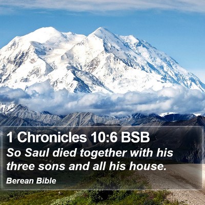 1 Chronicles 10:6 BSB Bible Verse Image