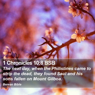 1 Chronicles 10:8 BSB Bible Verse Image