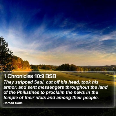 1 Chronicles 10:9 BSB Bible Verse Image