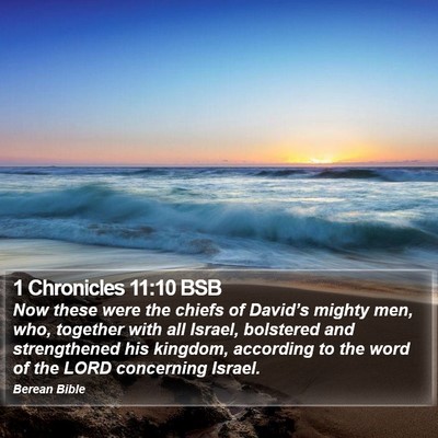 1 Chronicles 11:10 BSB Bible Verse Image