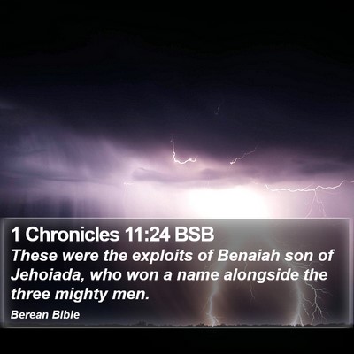 1 Chronicles 11:24 BSB Bible Verse Image
