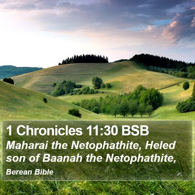 1 Chronicles 11:30 BSB Bible Verse Image