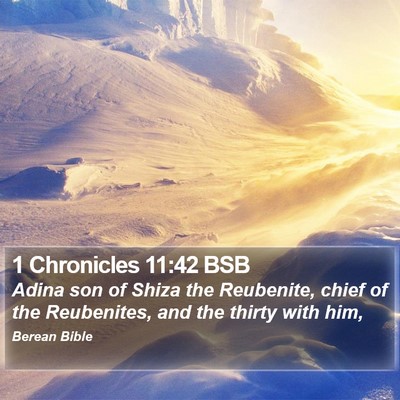 1 Chronicles 11:42 BSB Bible Verse Image