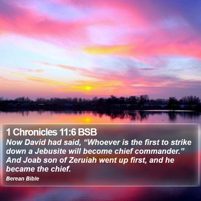 1 Chronicles 11:6 BSB Bible Verse Image