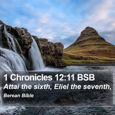 1 Chronicles 12:11 BSB Bible Verse Image