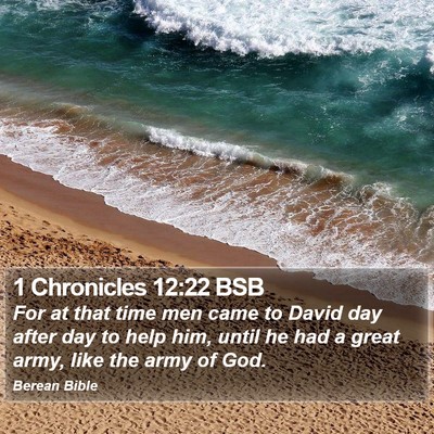 1 Chronicles 12:22 BSB Bible Verse Image