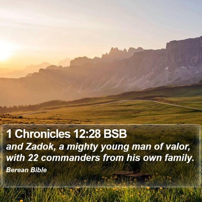 1 Chronicles 12:28 BSB Bible Verse Image