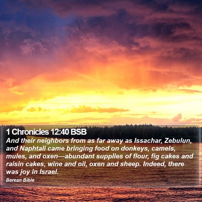 1 Chronicles 12:40 BSB Bible Verse Image