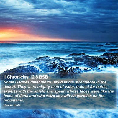 1 Chronicles 12:8 BSB Bible Verse Image