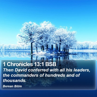 1 Chronicles 13:1 BSB Bible Verse Image