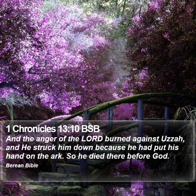 1 Chronicles 13:10 BSB Bible Verse Image