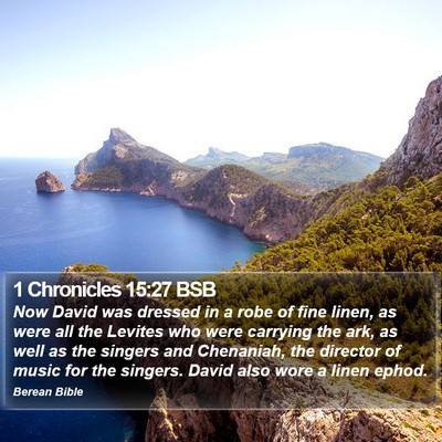 1 Chronicles 15:27 BSB Bible Verse Image