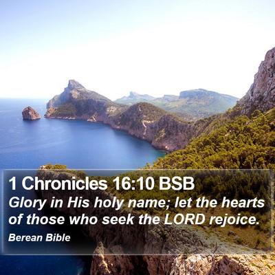 1 Chronicles 16:10 BSB Bible Verse Image