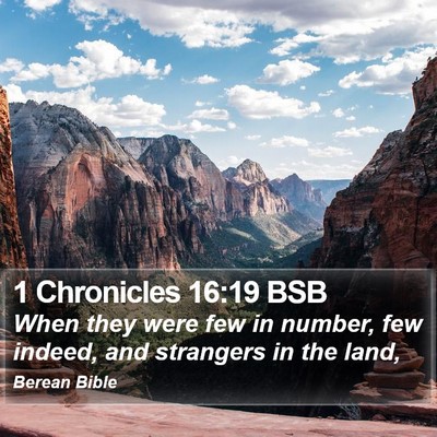 1 Chronicles 16:19 BSB Bible Verse Image