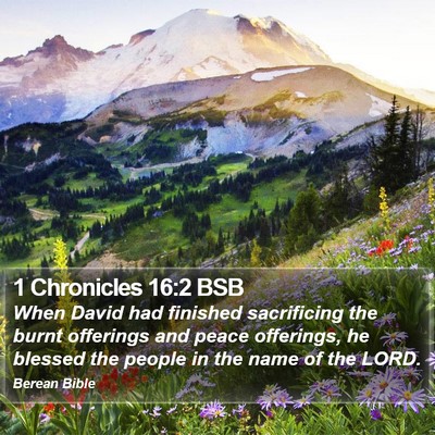 1 Chronicles 16:2 BSB Bible Verse Image