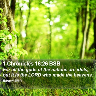 1 Chronicles 16:26 BSB Bible Verse Image