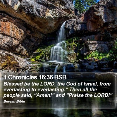1 Chronicles 16:36 BSB Bible Verse Image