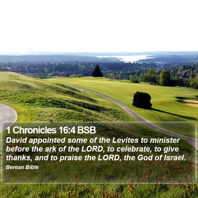 1 Chronicles 16:4 BSB Bible Verse Image