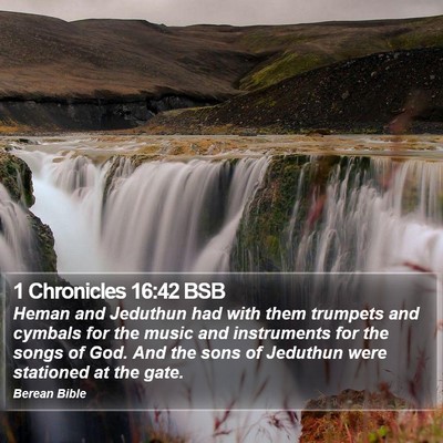 1 Chronicles 16:42 BSB Bible Verse Image