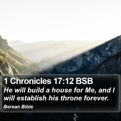 1 Chronicles 17:12 BSB Bible Verse Image