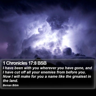 1 Chronicles 17:8 BSB Bible Verse Image