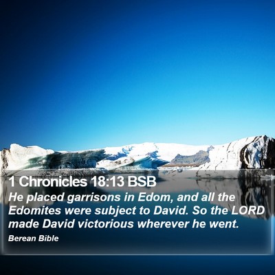1 Chronicles 18:13 BSB Bible Verse Image