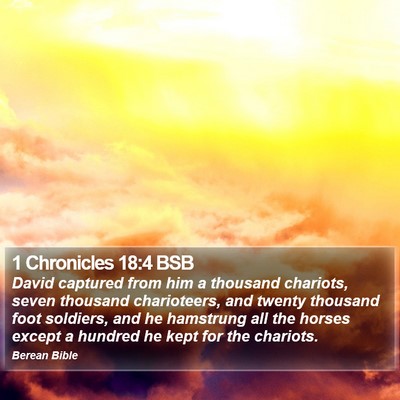 1 Chronicles 18:4 BSB Bible Verse Image