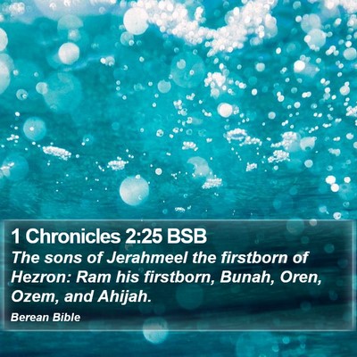 1 Chronicles 2:25 BSB Bible Verse Image