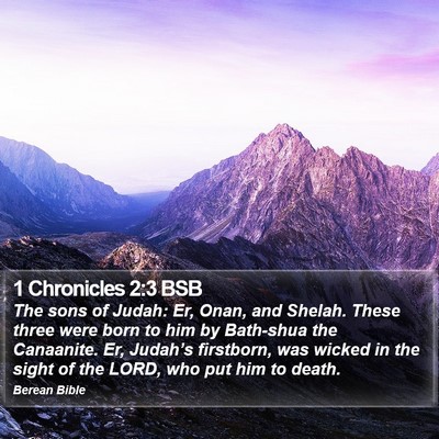 1 Chronicles 2:3 BSB Bible Verse Image