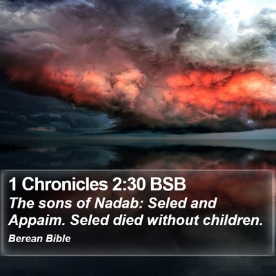 1 Chronicles 2:30 BSB Bible Verse Image