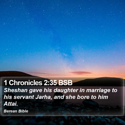 1 Chronicles 2:35 BSB Bible Verse Image