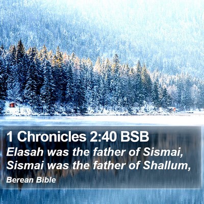 1 Chronicles 2:40 BSB Bible Verse Image