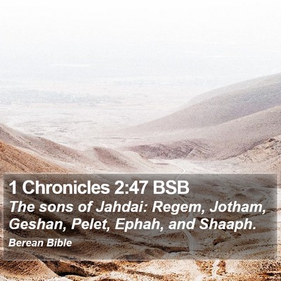1 Chronicles 2:47 BSB Bible Verse Image