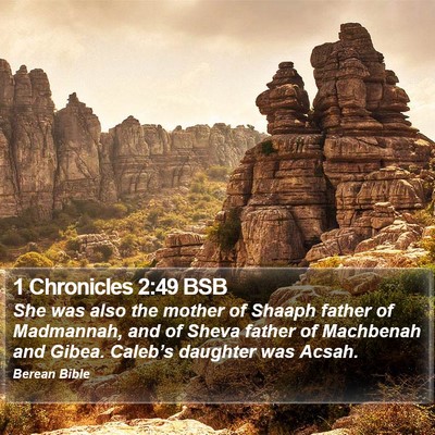1 Chronicles 2:49 BSB Bible Verse Image