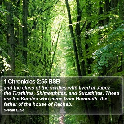 1 Chronicles 2:55 BSB Bible Verse Image