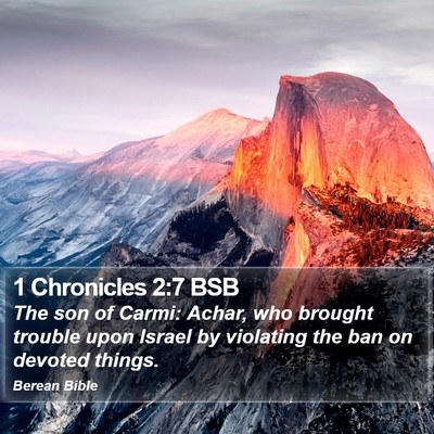 1 Chronicles 2:7 BSB Bible Verse Image