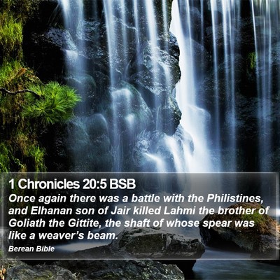 1 Chronicles 20:5 BSB Bible Verse Image