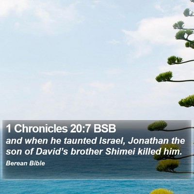 1 Chronicles 20:7 BSB Bible Verse Image