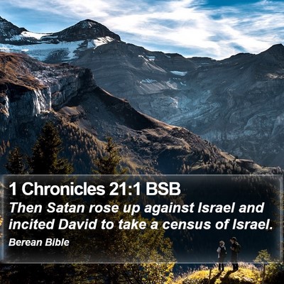 1 Chronicles 21:1 BSB Bible Verse Image
