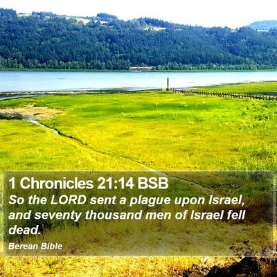 1 Chronicles 21:14 BSB Bible Verse Image