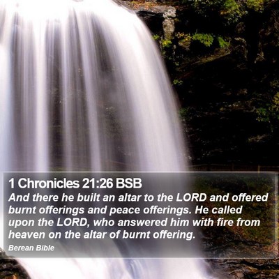 1 Chronicles 21:26 BSB Bible Verse Image